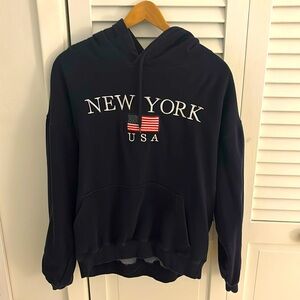 navy Blue new york hoodie